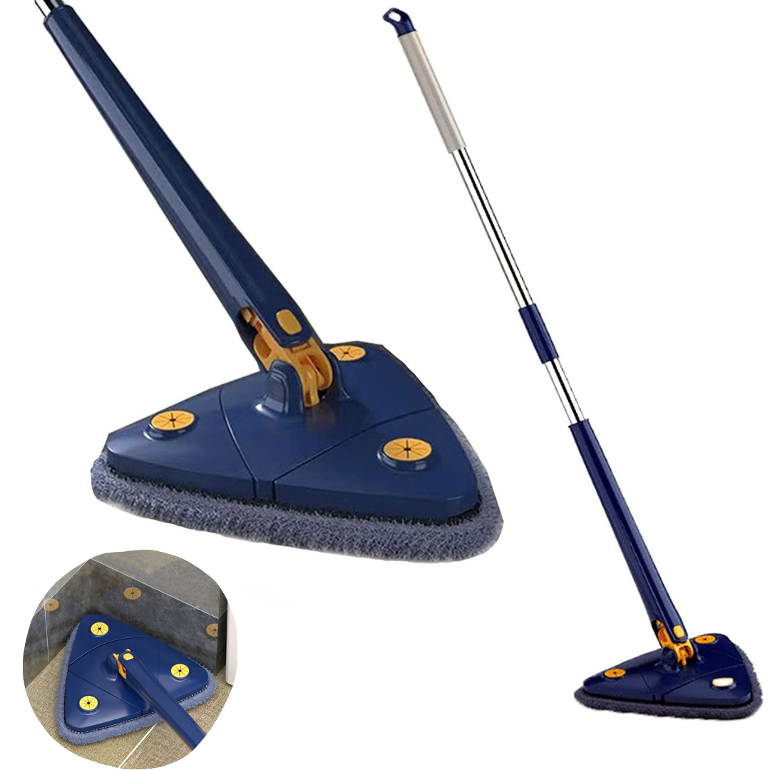 Self-Wringing Triangle Mop for Easy Cleaning